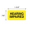 Nevs Label, Hearing Impaired 7/8" x 1-5/8" Yellow w/Black VW-0059 - alternate 2
